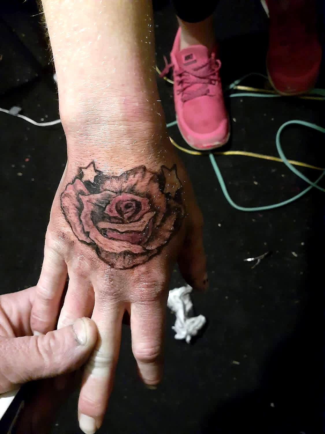 Custom Work tattoo on Hand