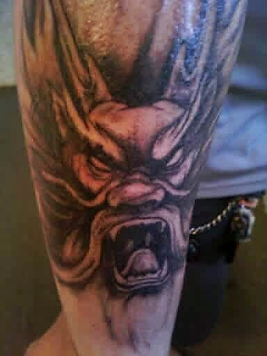 Custom Work tattoo on Calf
