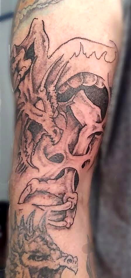 Custom Work tattoo on Upper arm