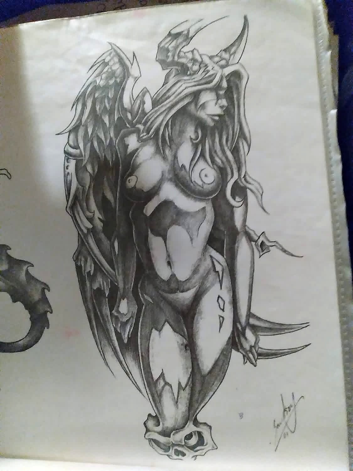 Artwork tattoo on Original drawing
