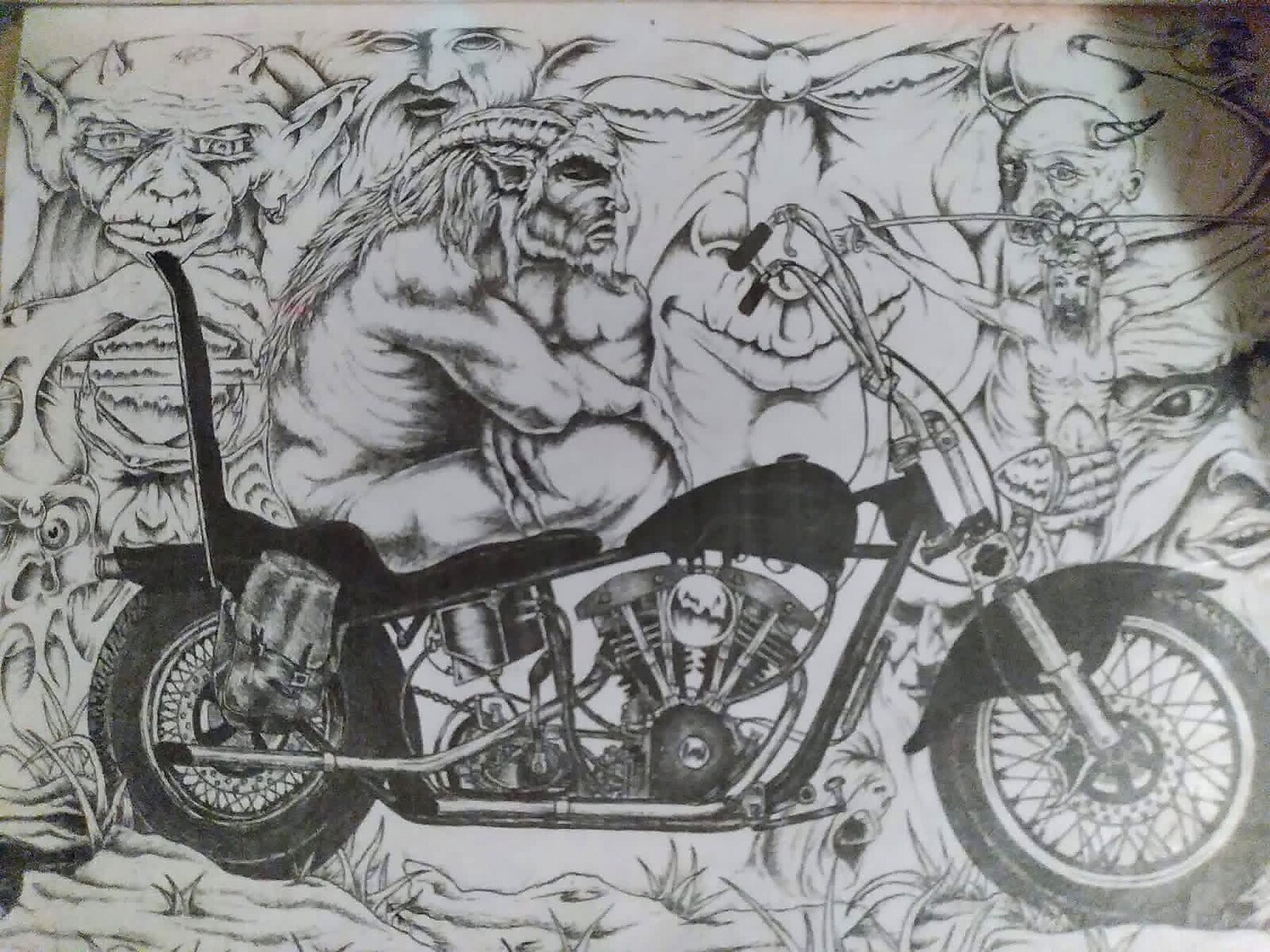 Artwork tattoo on Original drawing