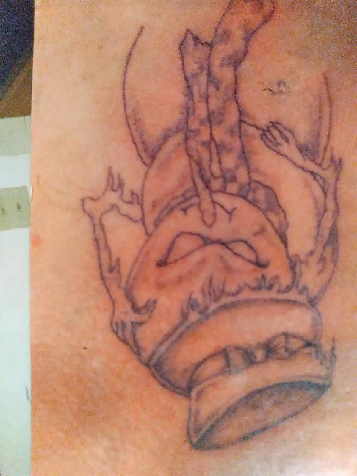 Artwork tattoo on Outline in progress