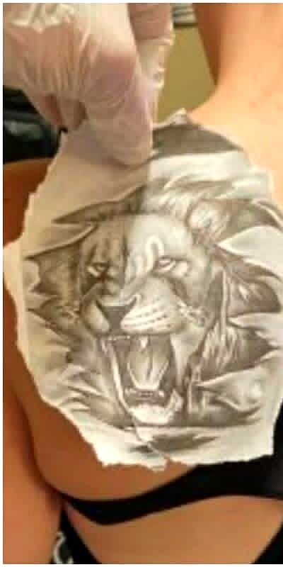 Artwork tattoo on Original stencil