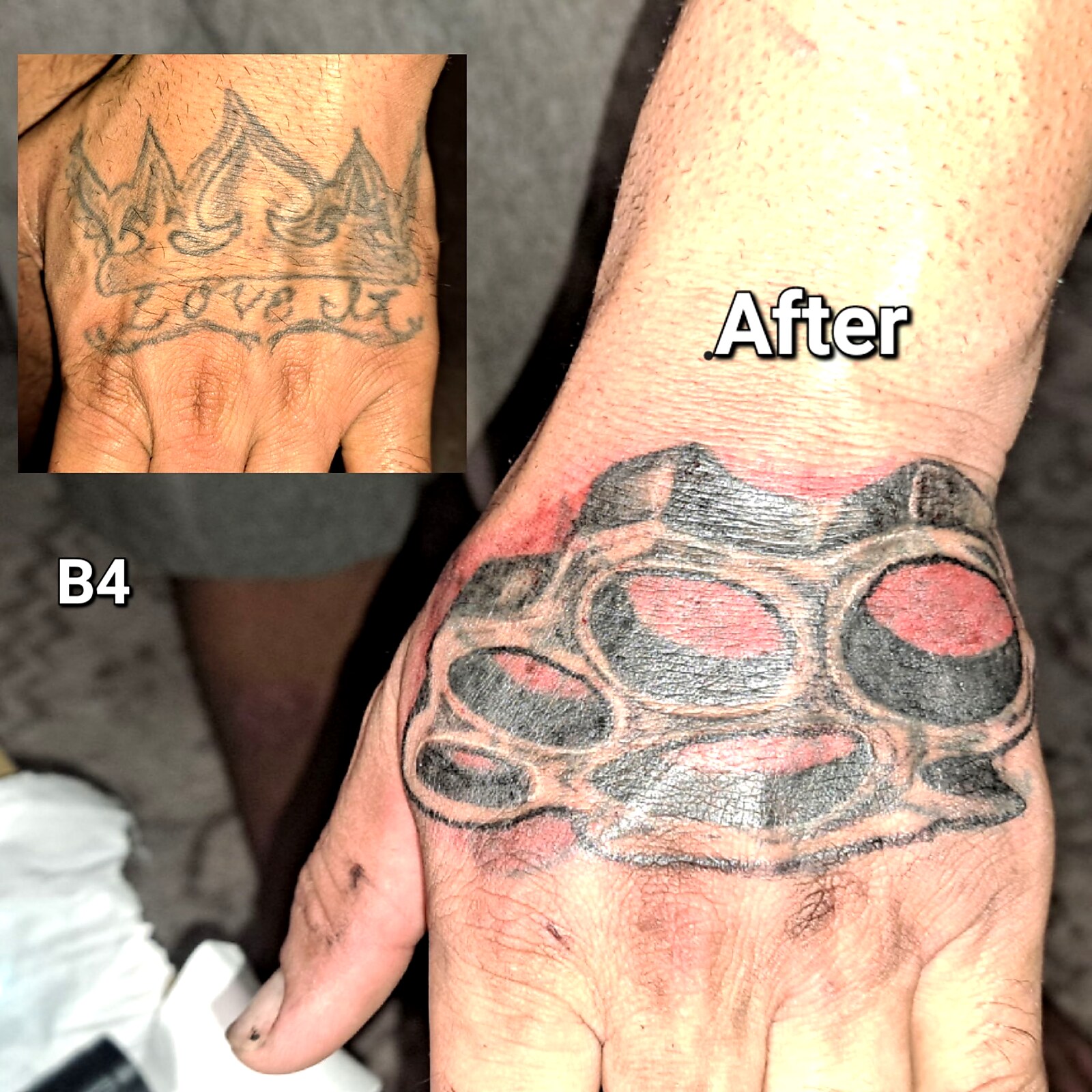 Coverups tattoo on Hand