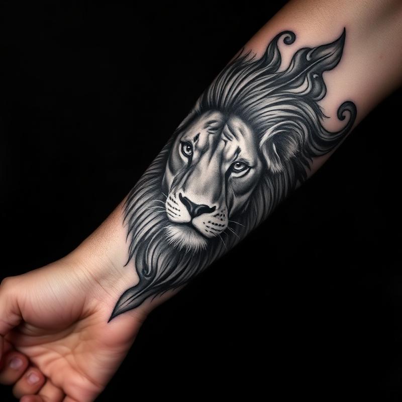 Black & Grey tattoo on Forearm
