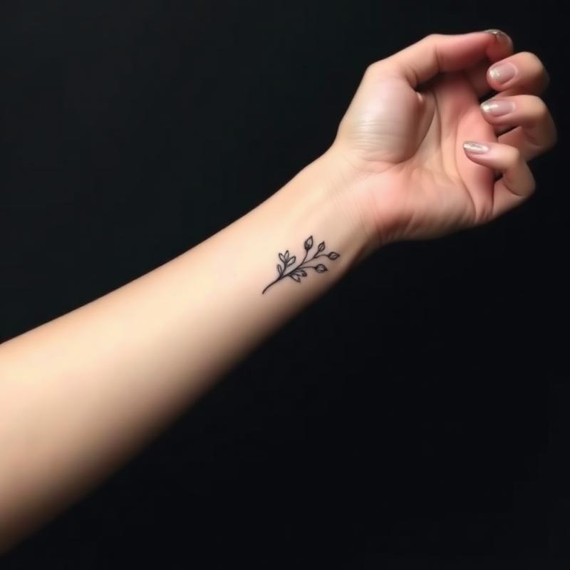 Fine Line tattoo on Inner wrist